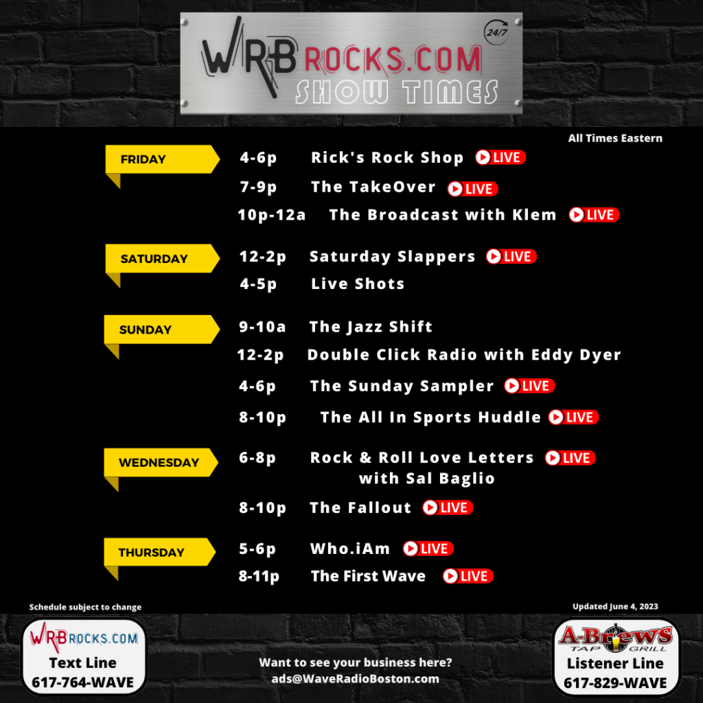 WRB Rocks Show Schedule