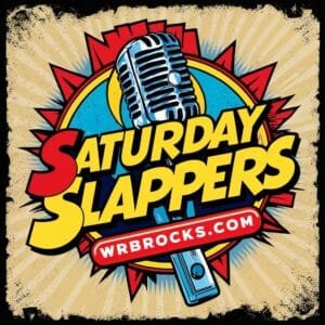 Saturday Slappers radio show host spinning Social D and Guided By Voices