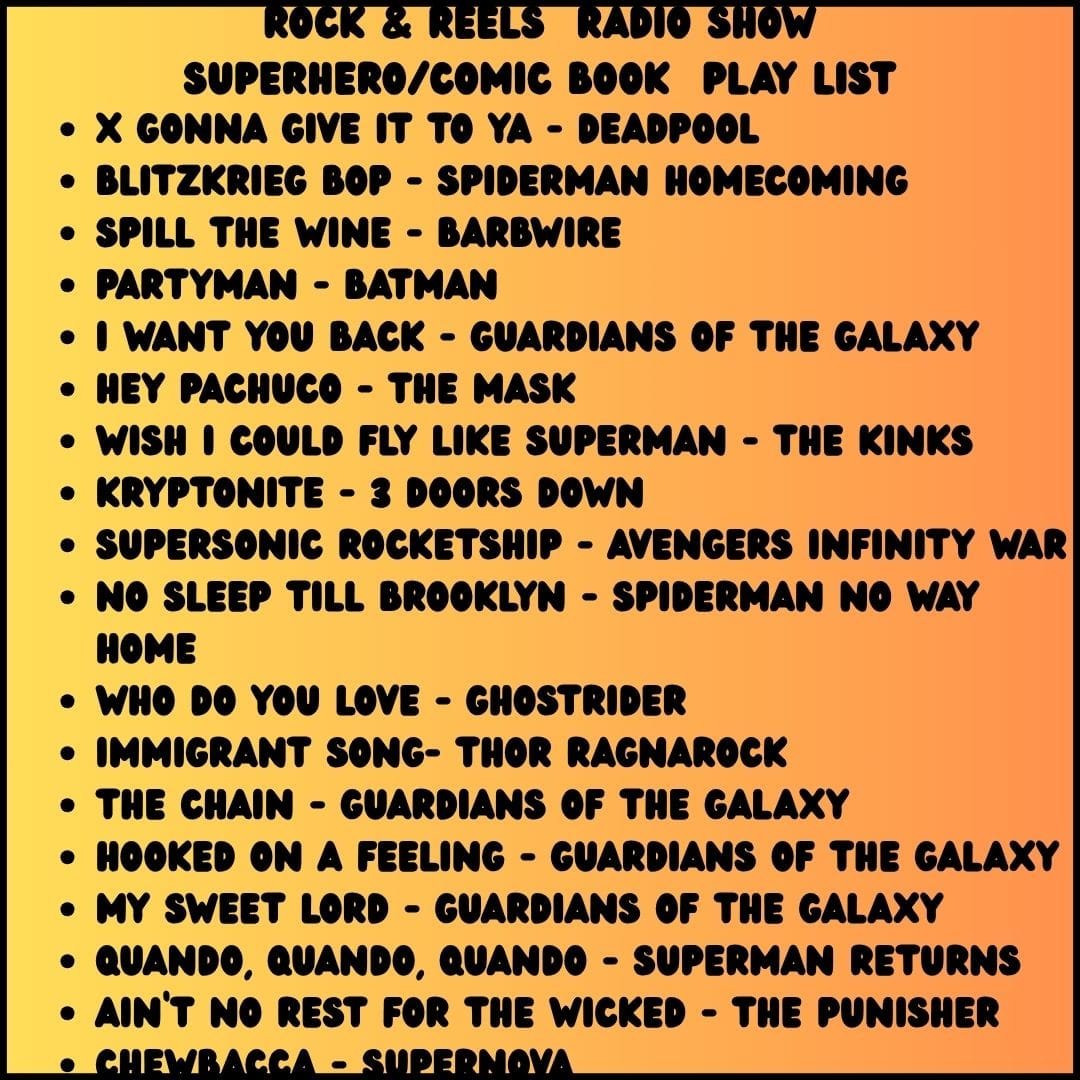 Superman show tracklist