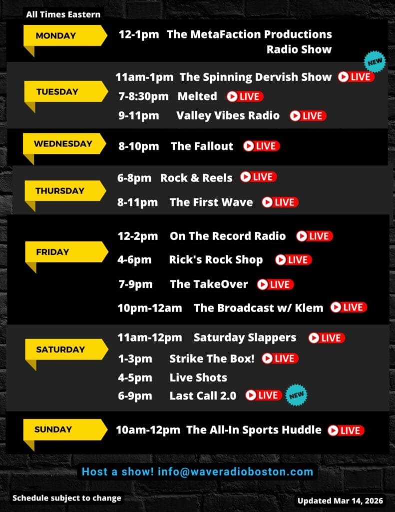 WaveRadio Boston show schedule